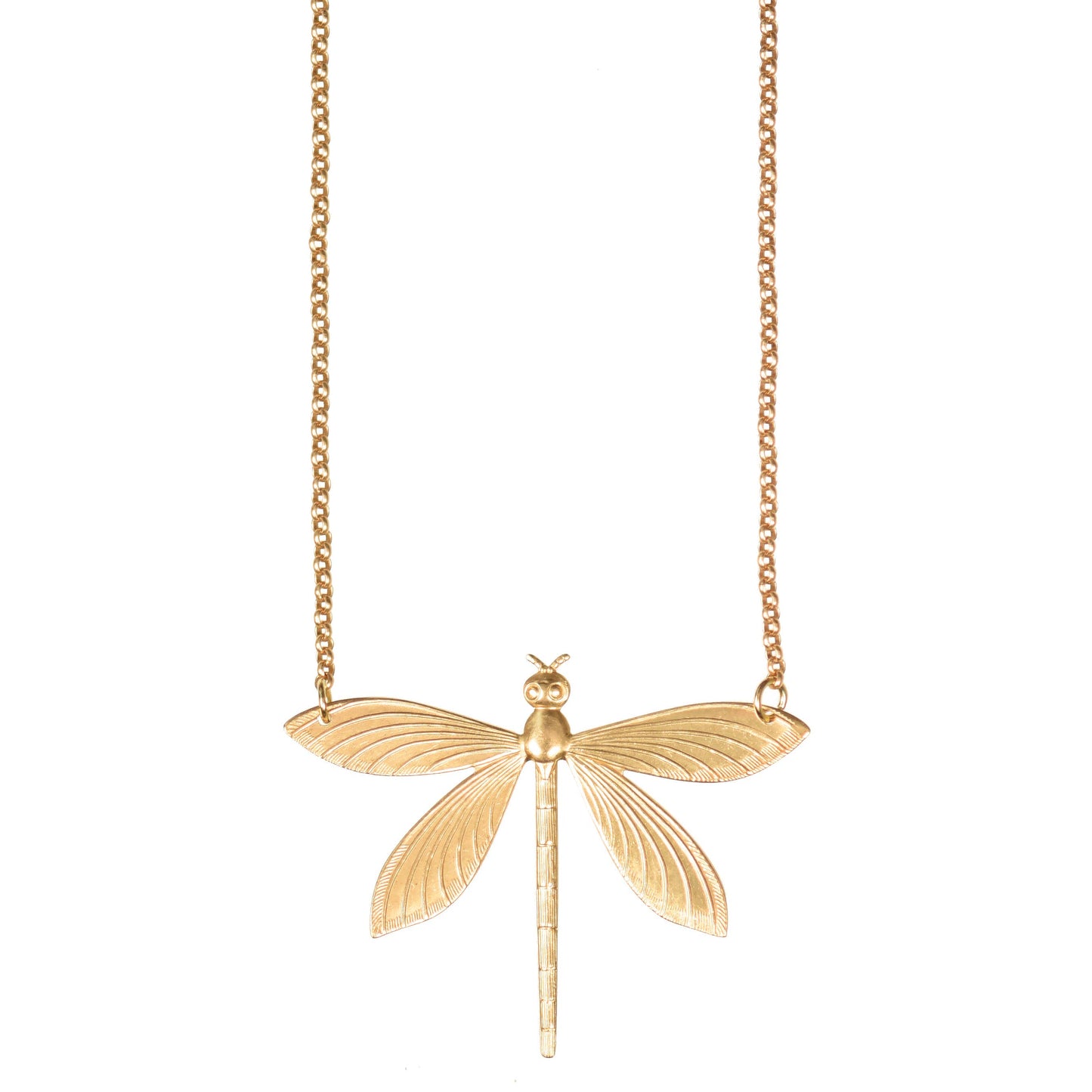 Gold Dragonfly Necklace