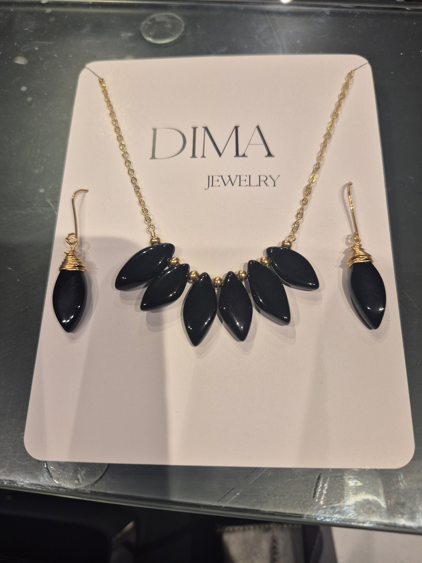 Onyx Set Earring Necklace