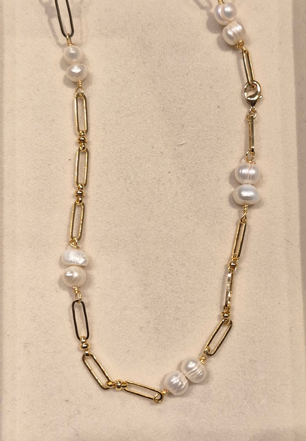 Grace Pearl Paperclip Necklace