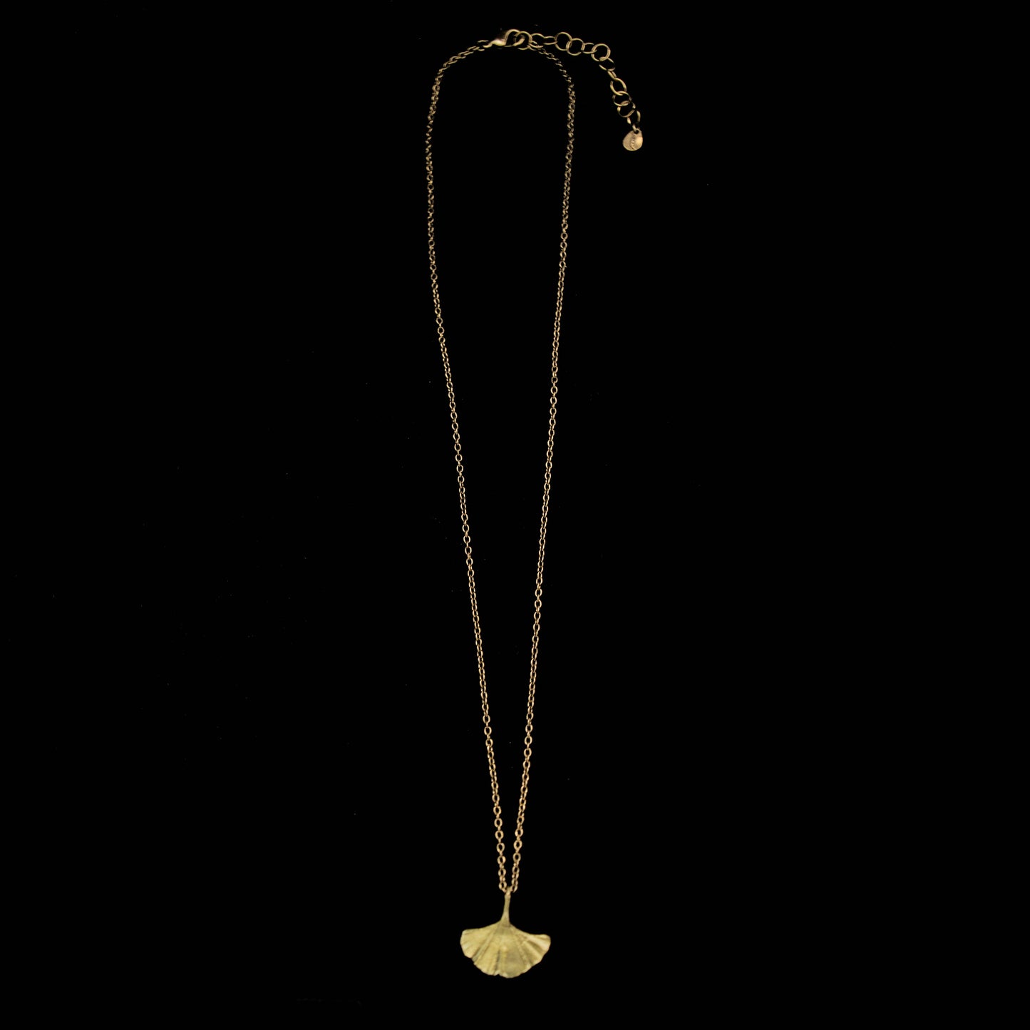 Ginkgo Single Leaf 16" Adj. Pendant
