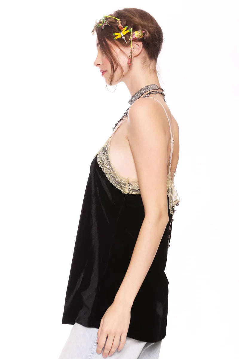 Aratta Velvet Dreams Cami  Beaded Trim