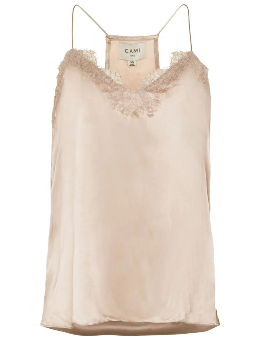 CAMI NYC Racer Charmeuse Camisole Cream