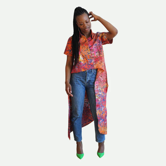 HI/LO MANYEYO BATIK SHIRT MULTICOLORED