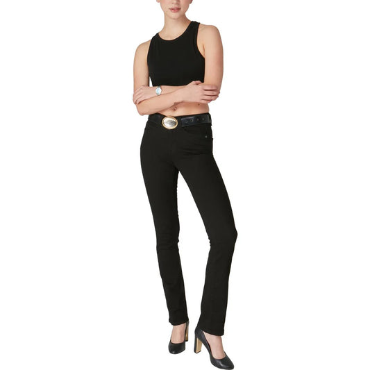 Lola Kate - Blk High-Rise Straight Jeans