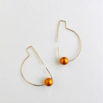 Selene Hoops - Citrine