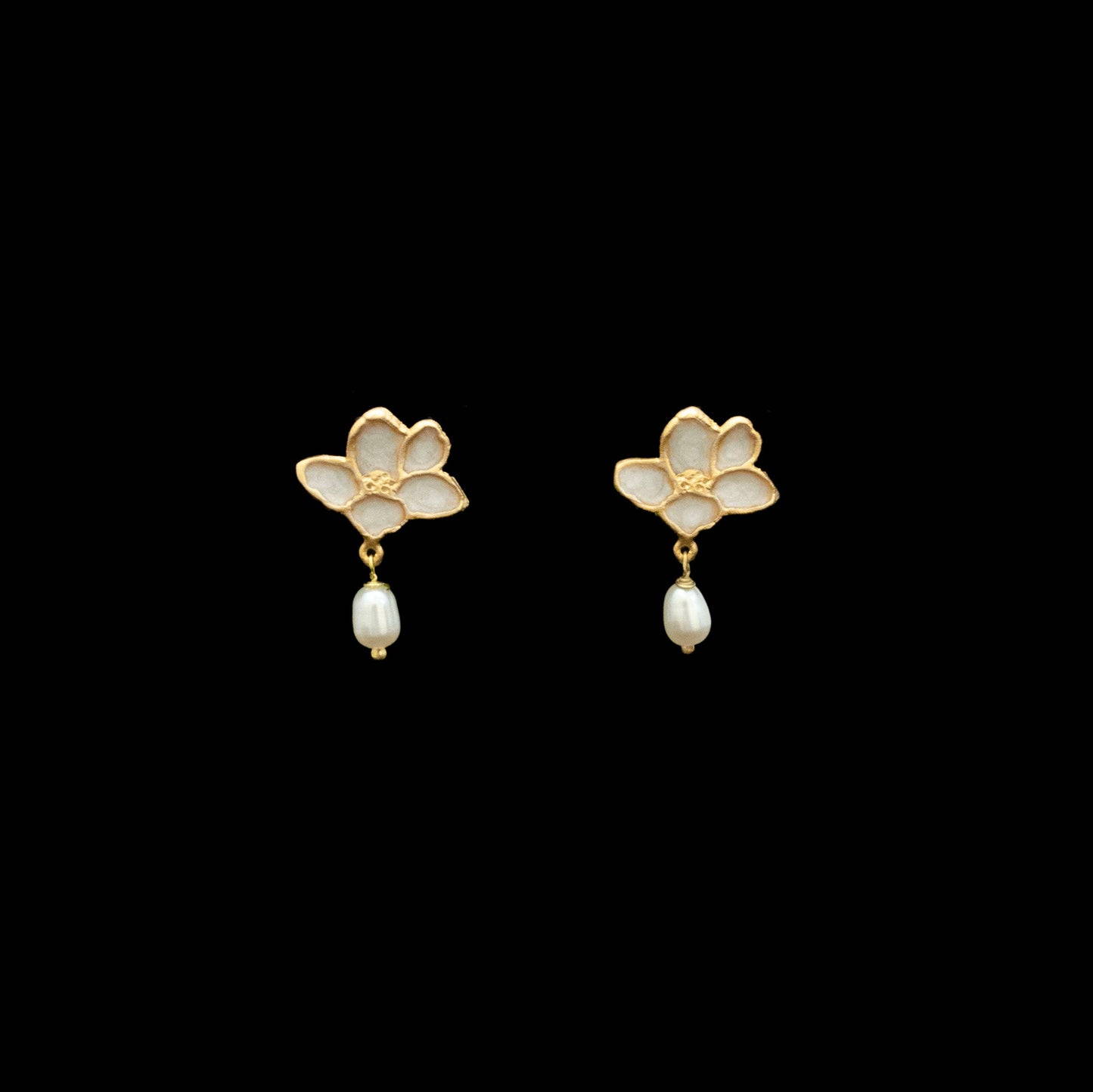 Plique-Á-Jour Blossom  Post Earrings