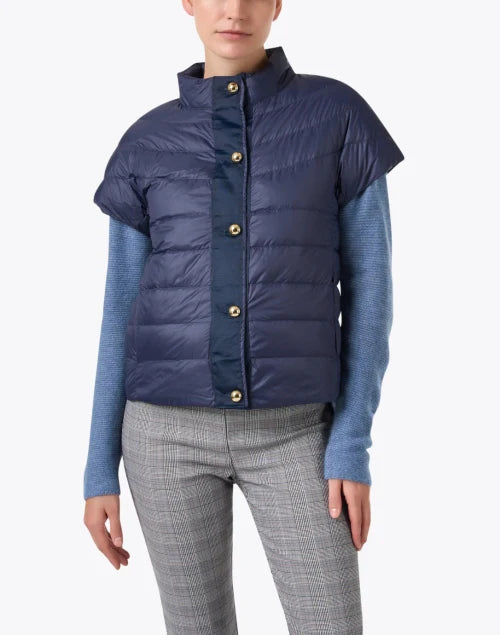 Cortland Park Greenwich Navy Puffer Jacket