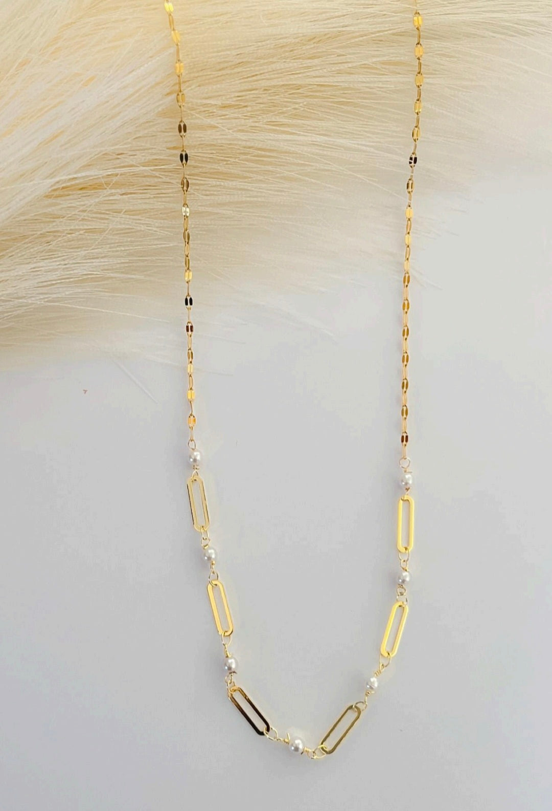 Squoval Pearl Necklace