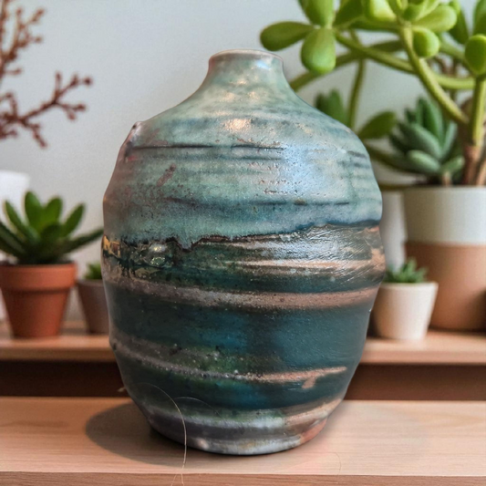 Teal Bud Vase