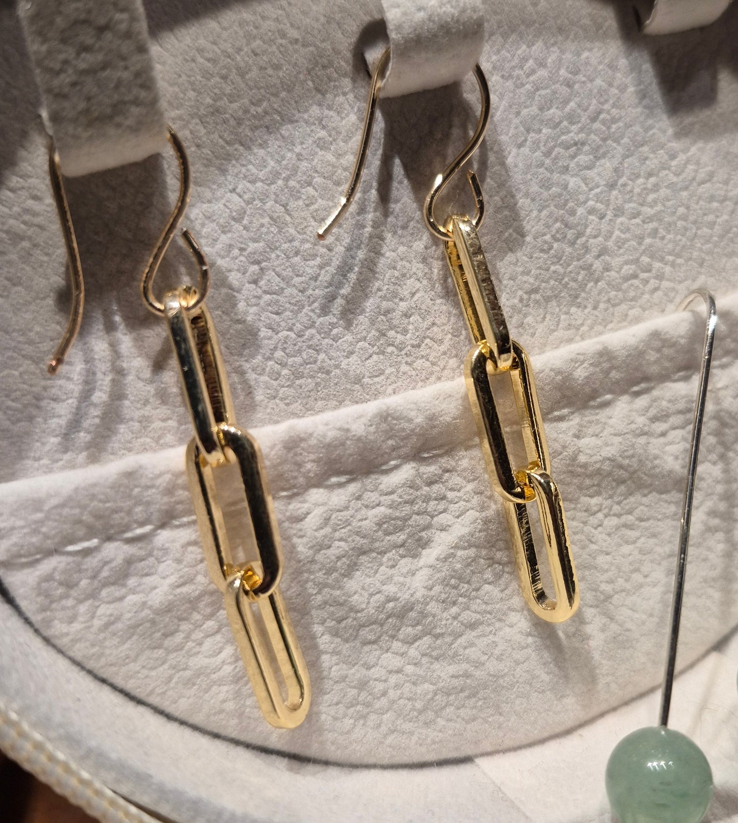 Long Paperclip dangling Earrings