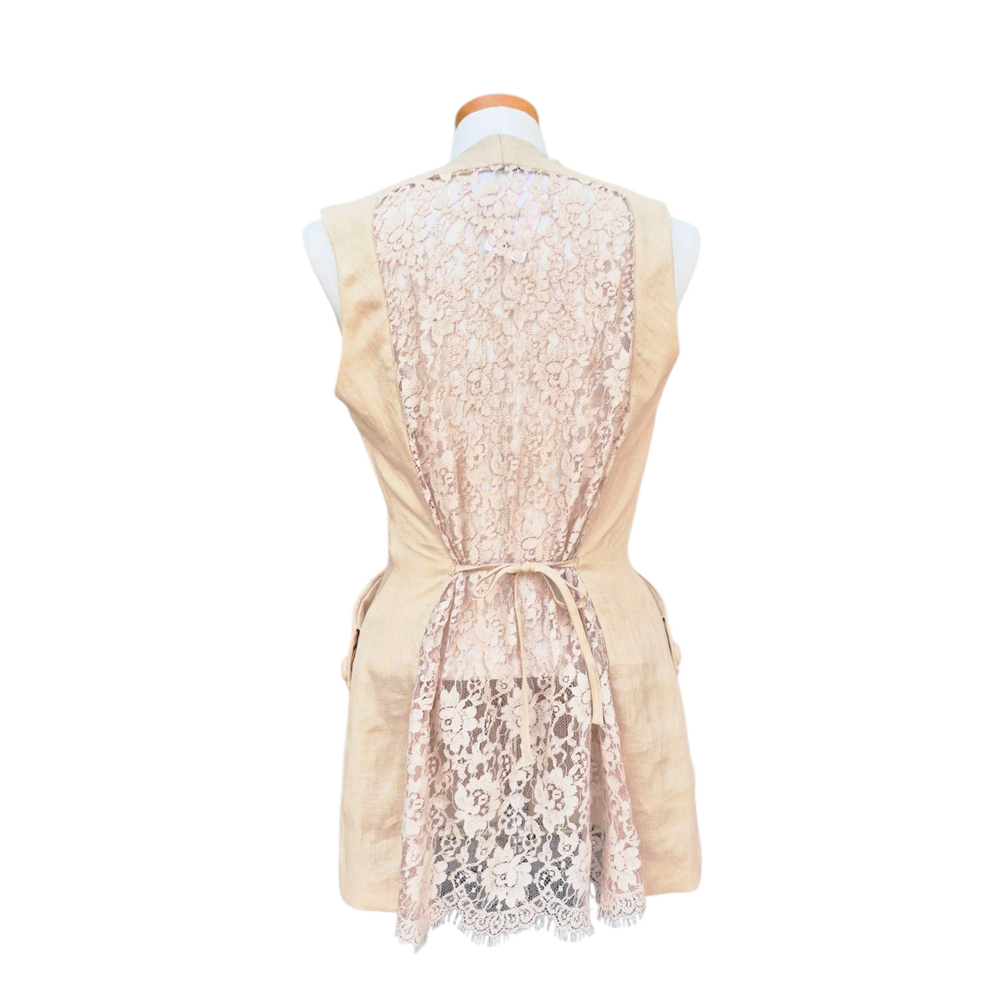 Vest Linen Lace - Gilet Lin Dentelle
