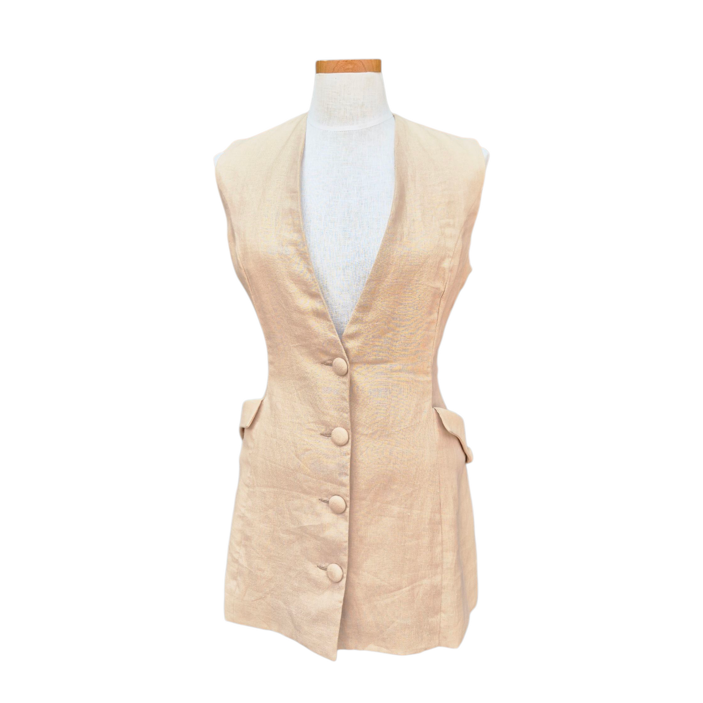 Vest Linen Lace - Gilet Lin Dentelle