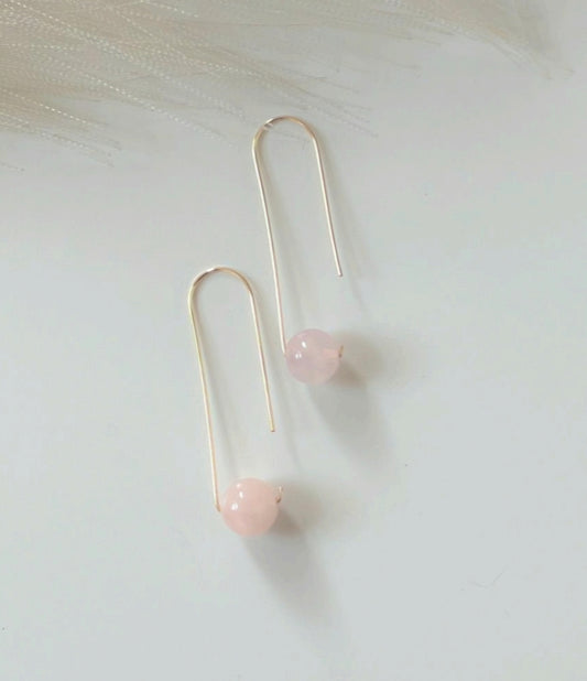 Threader Earrings Onyx Circle